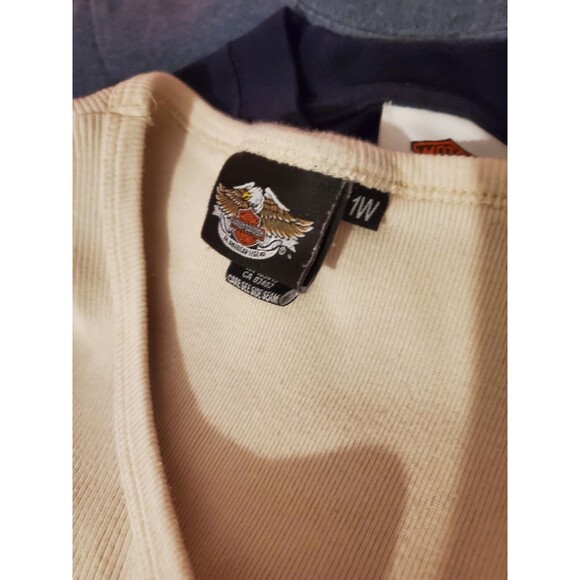 Harley Davidson Womens Long sleeve Shirt - Tan 1W - RH#2 - Picture 5 of 8